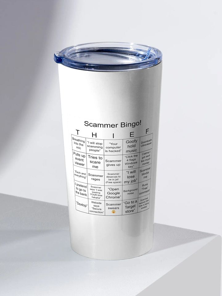Scammer Bingo! -20oz Stainless Steel Tumbler product image (2)