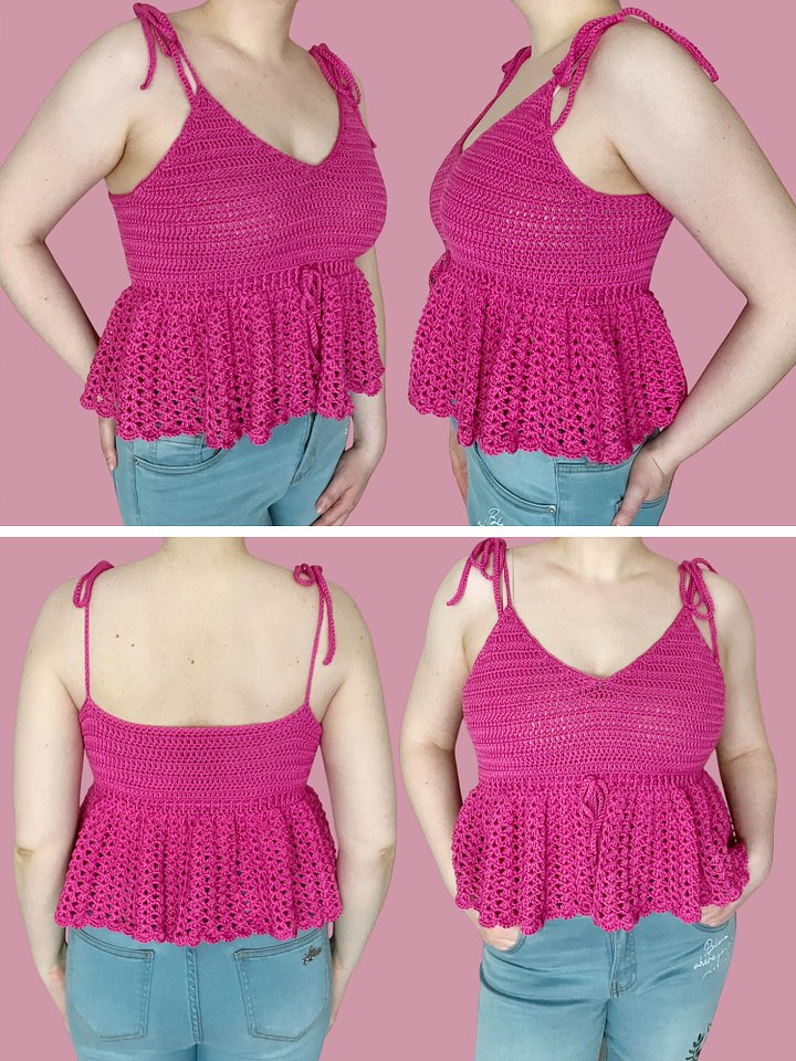 Crochet Pattern: Babydoll Top with Ruffles product image (2)