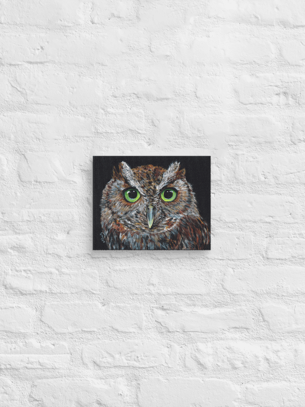 Glowing Eyes Owl Painting Print product image (3)