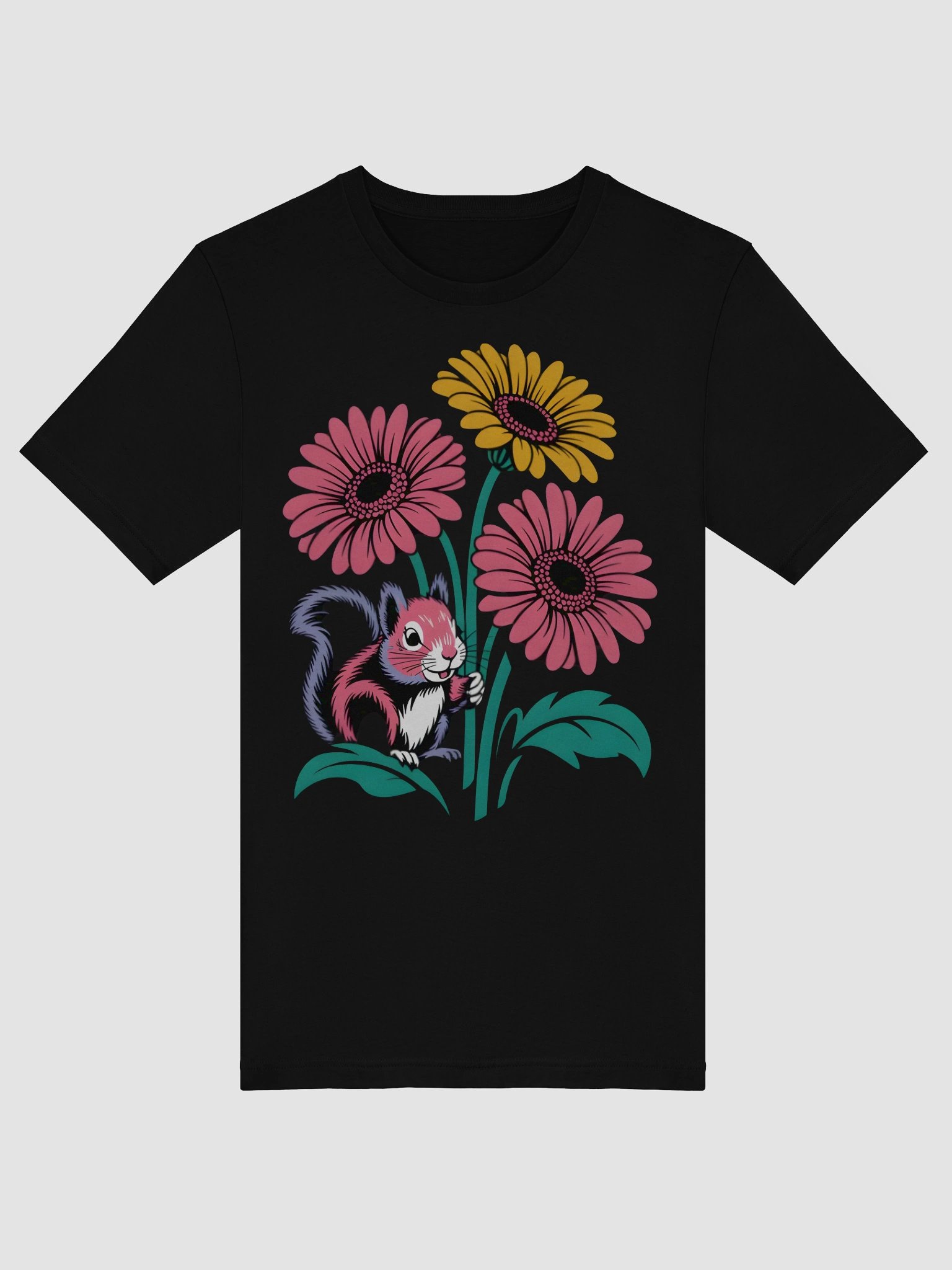 Whimsical Squirrel and Flowers Tee product image (5)
