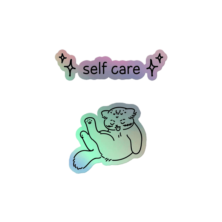 Self Care Manul - Holo Sticker product image (2)