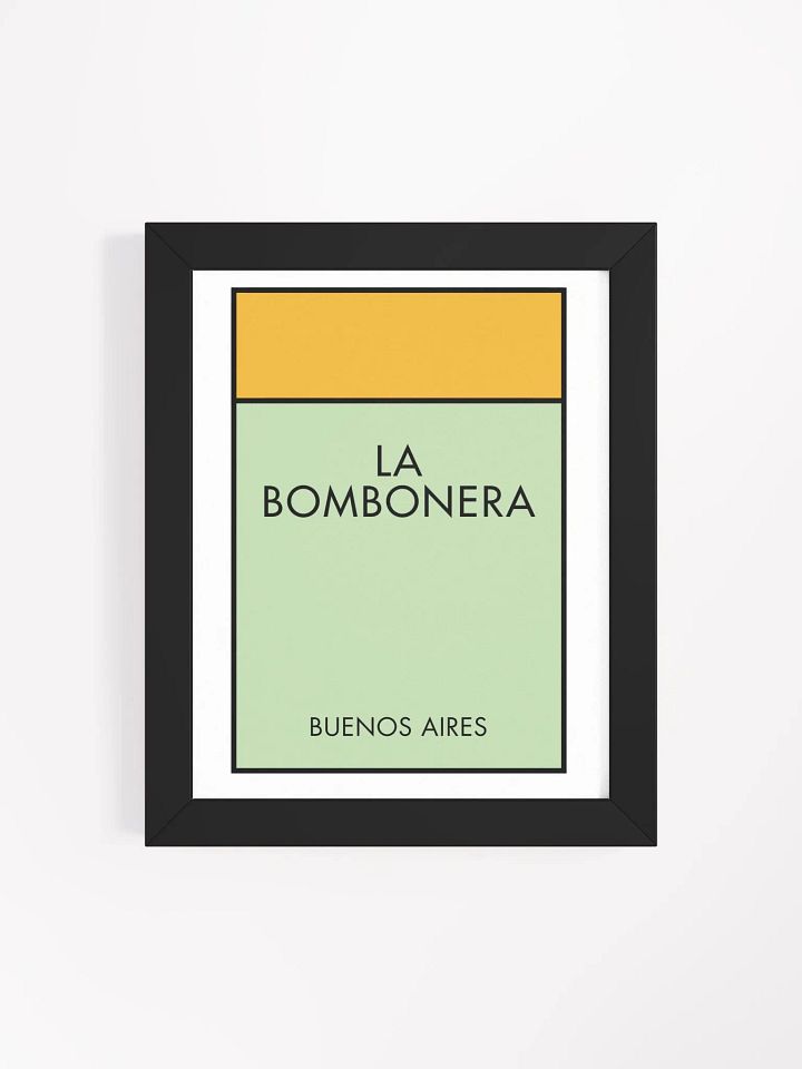 La Bombonera Buenos Aires Monopoly Title Art Framed Print product image (1)