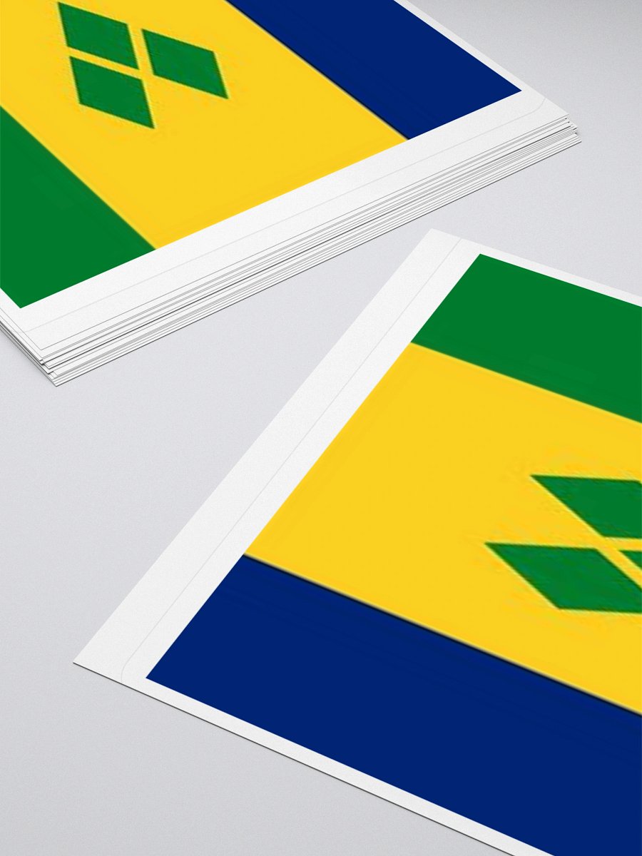 Saint Vincent and the Grenadines Flag Sticker - Durable Vinyl for Indoor Use - Multiple Sizes product image (10)