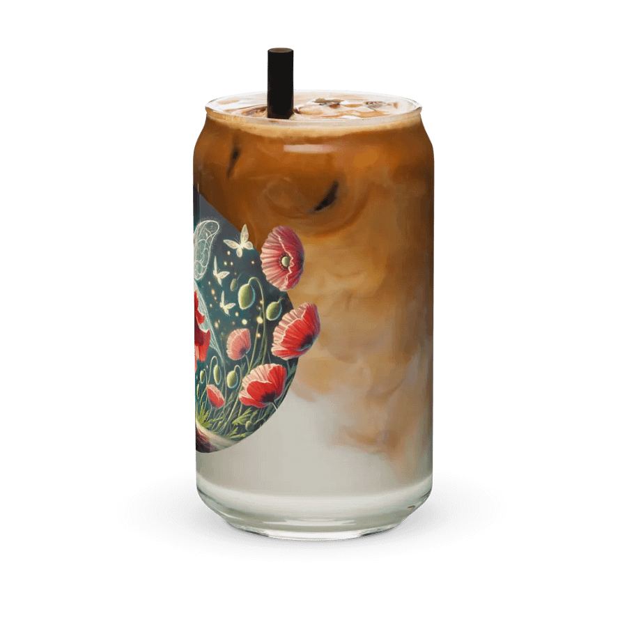 Poppy Fairy Fantasy Glass with Optional Lid and Straw product image (42)