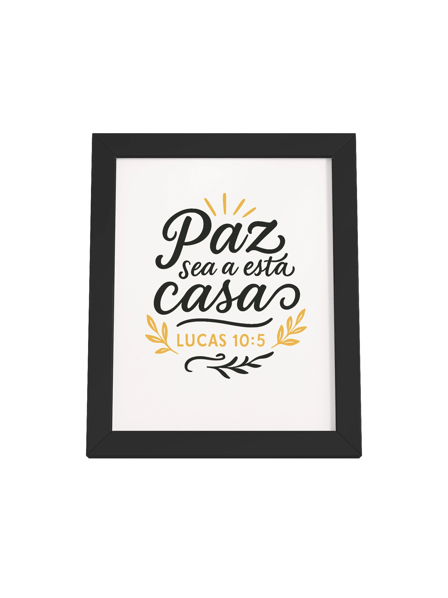 Framed Christian Poster (Spanish) – Luke 10:5 product image (2)