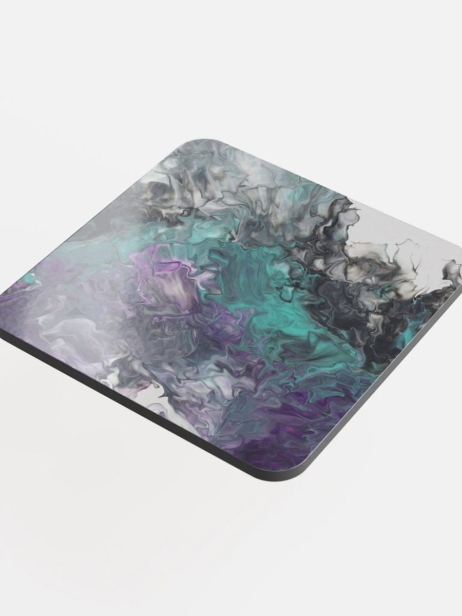 Acrylic Pour Printed Glossed Cork Coaster - Original FCCA Design product image (4)