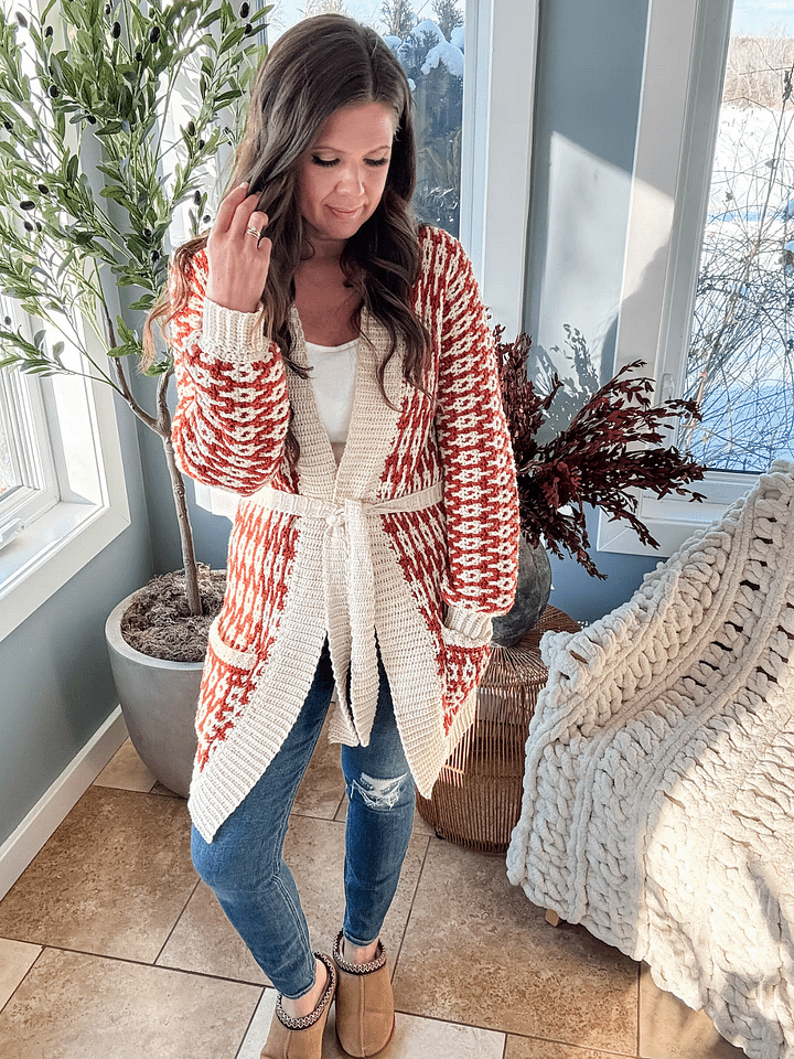 Hello Pumpkin Mosaic Cardigan Crochet Pattern product image (1)
