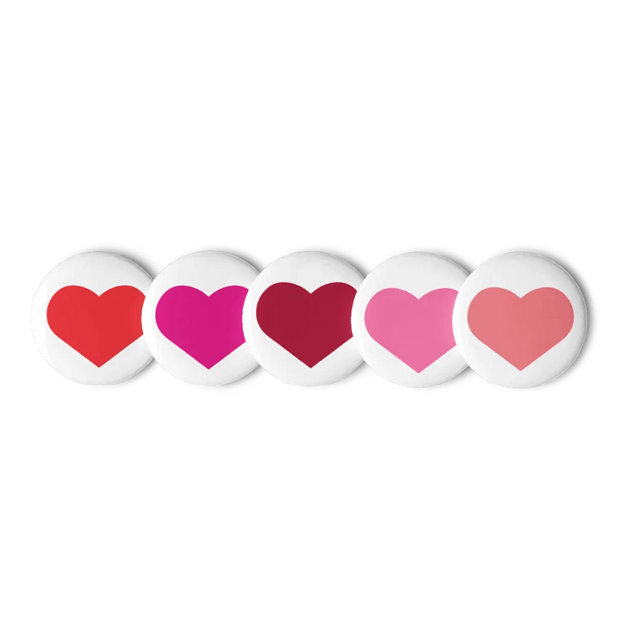 Pin Button's set (heart shades) product image (2)