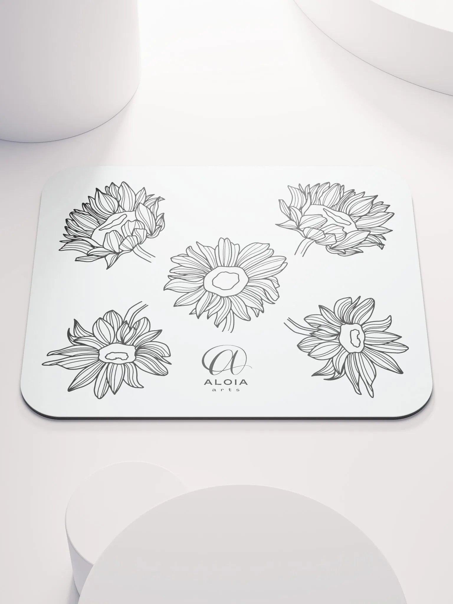 Doodle Flowers Mouse Pad product image (2)
