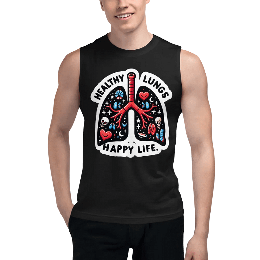 Vibrant Lung Art Muscle Tank product image (6)