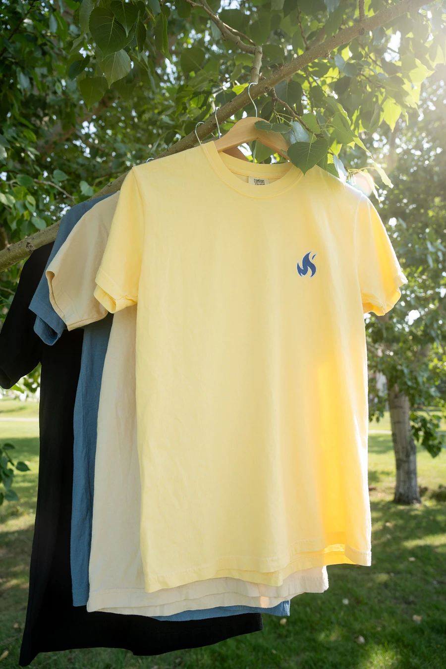 Blue Flame Embroidered Tee product image (5)