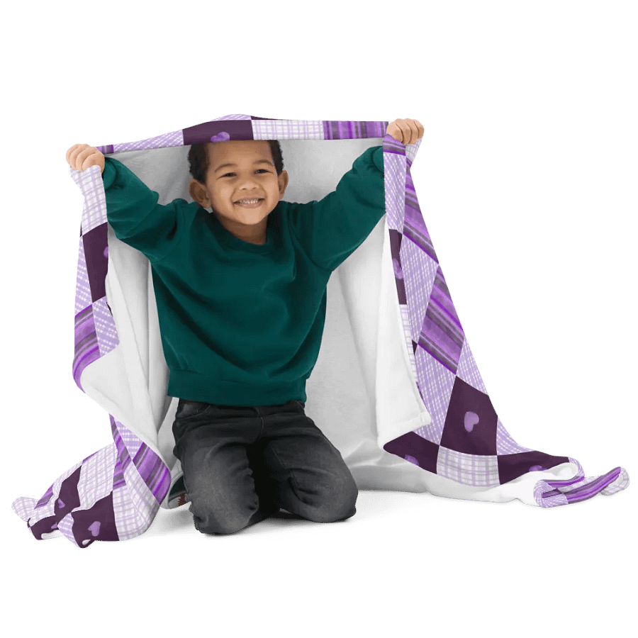 Tranquil Purple Patchwork: Custom Throw Blanket product image (6)