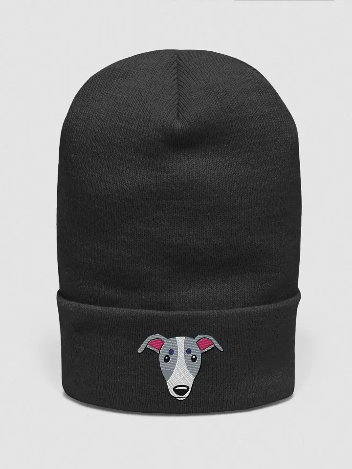 Whippet Dog Face Embroidered Beanie product image (3)