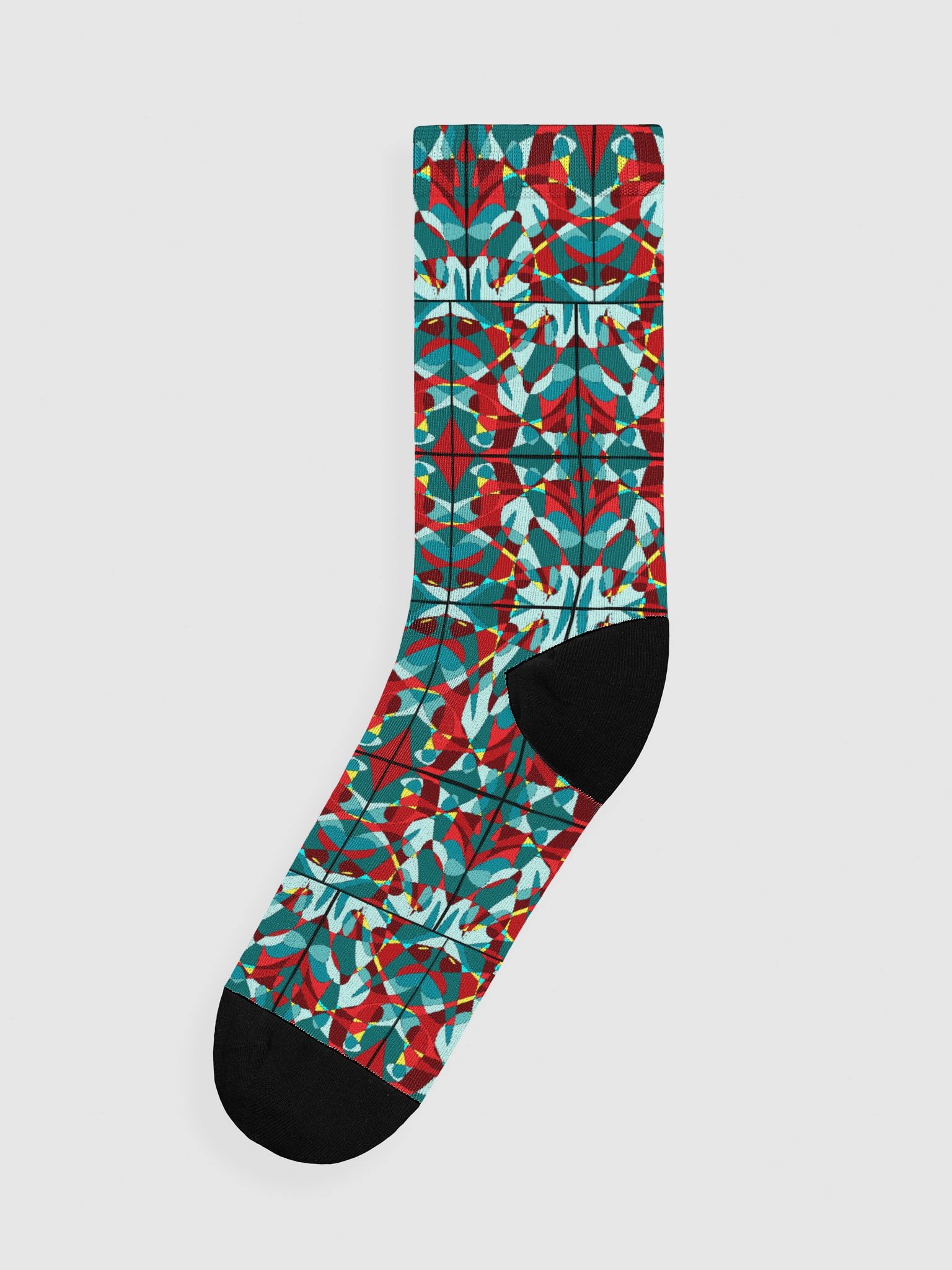 Green Stained Glass – Sustainable Crew Socks product image (1)