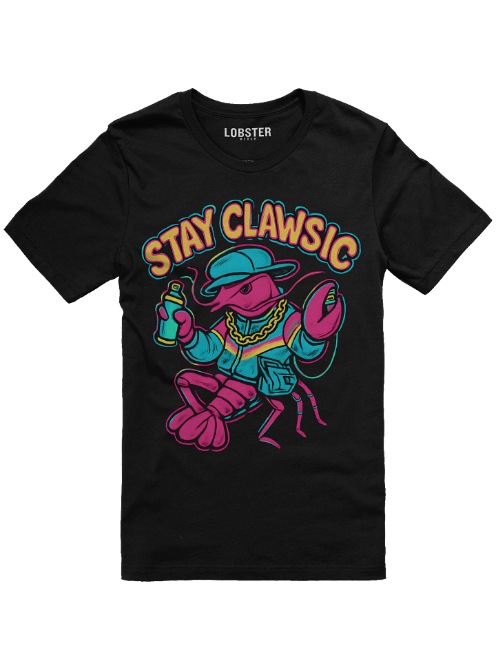 Stay Clawsic T-Shirt – Retro 90s Lobster Hip-Hop Lobster Tee product image (1)
