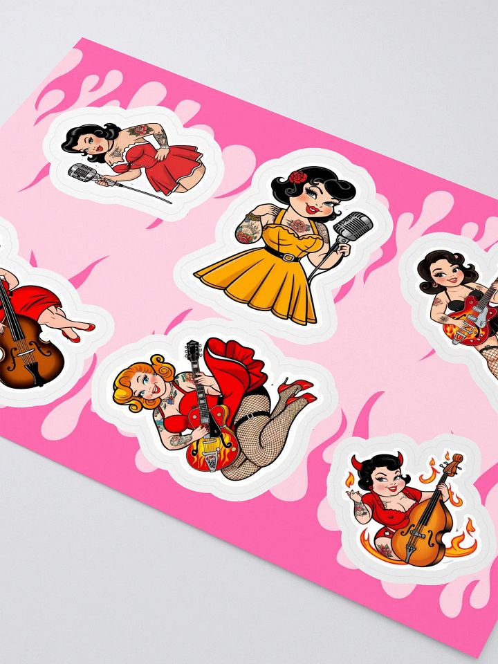 Retro Rockabilly Kiss-Cut Sticker Sheet product image (2)