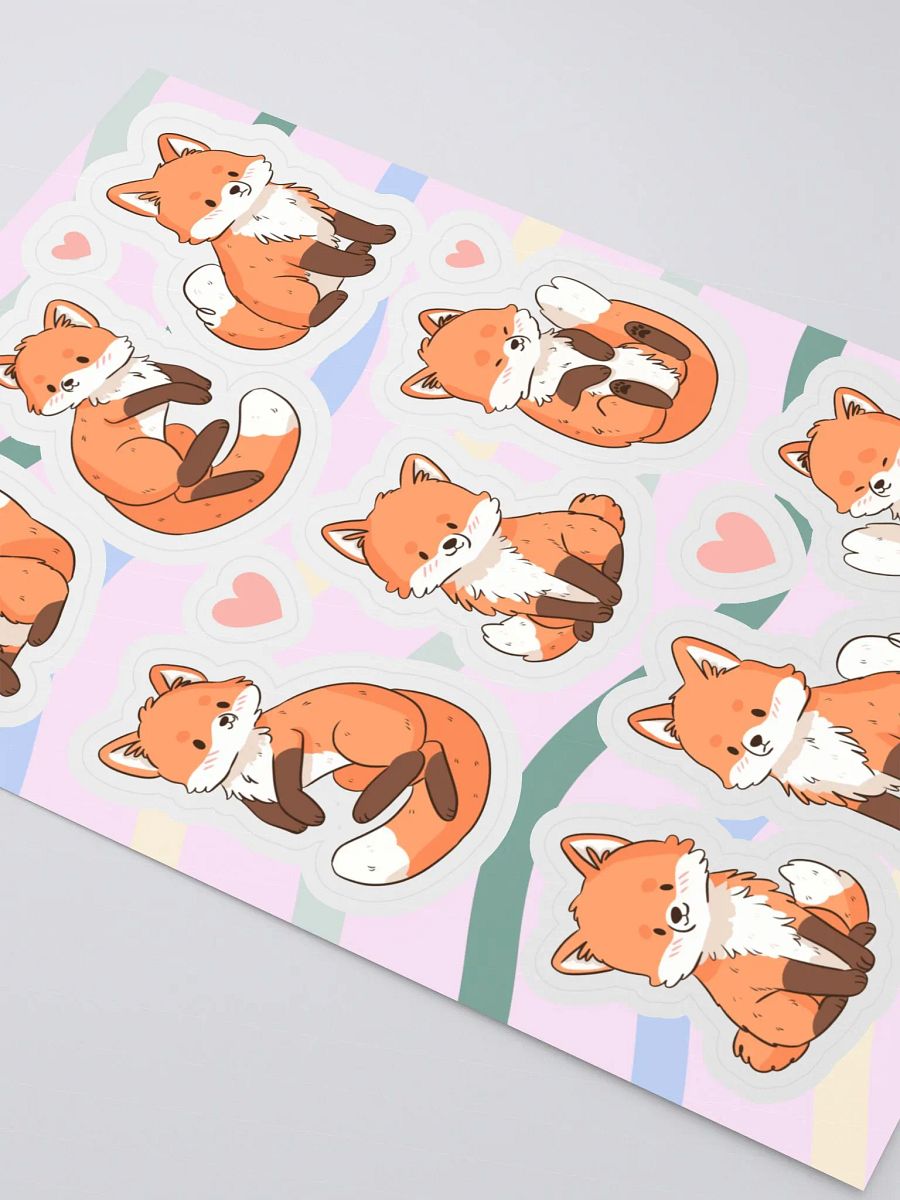 Whimsical Red Fox Kiss-Cut Sticker Sheet product image (3)