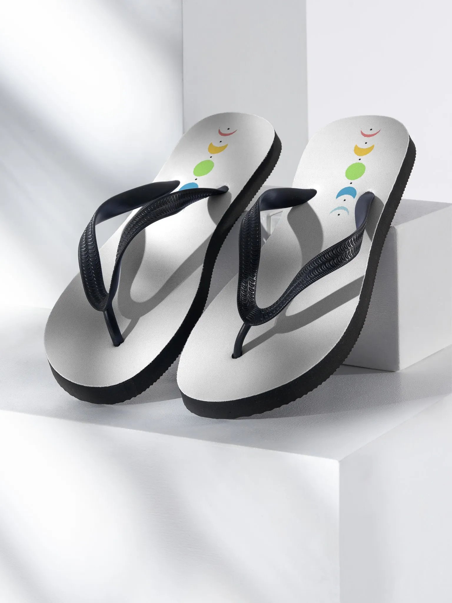 Phasing Through the Moon Queer Pride Flip Flops product image (1)