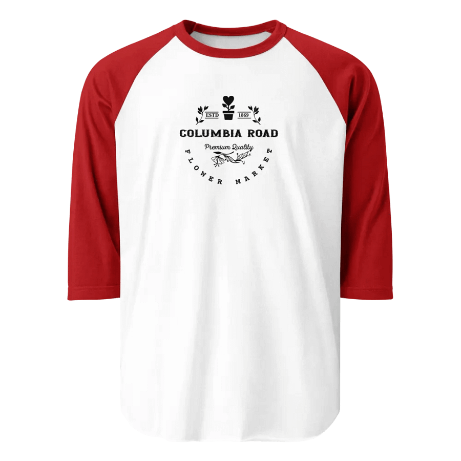 Columbia Road Market 3/4 Sleeve Raglan Tee (White) product image (1)