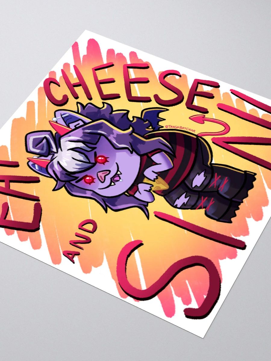 Trash Bat Char - eat cheese and SIN [sticker] product image (3)