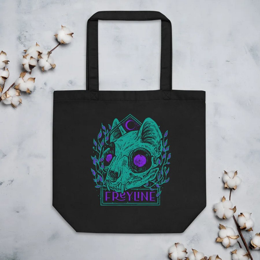 Spellcast Cat Skull Eco Tote product image (4)