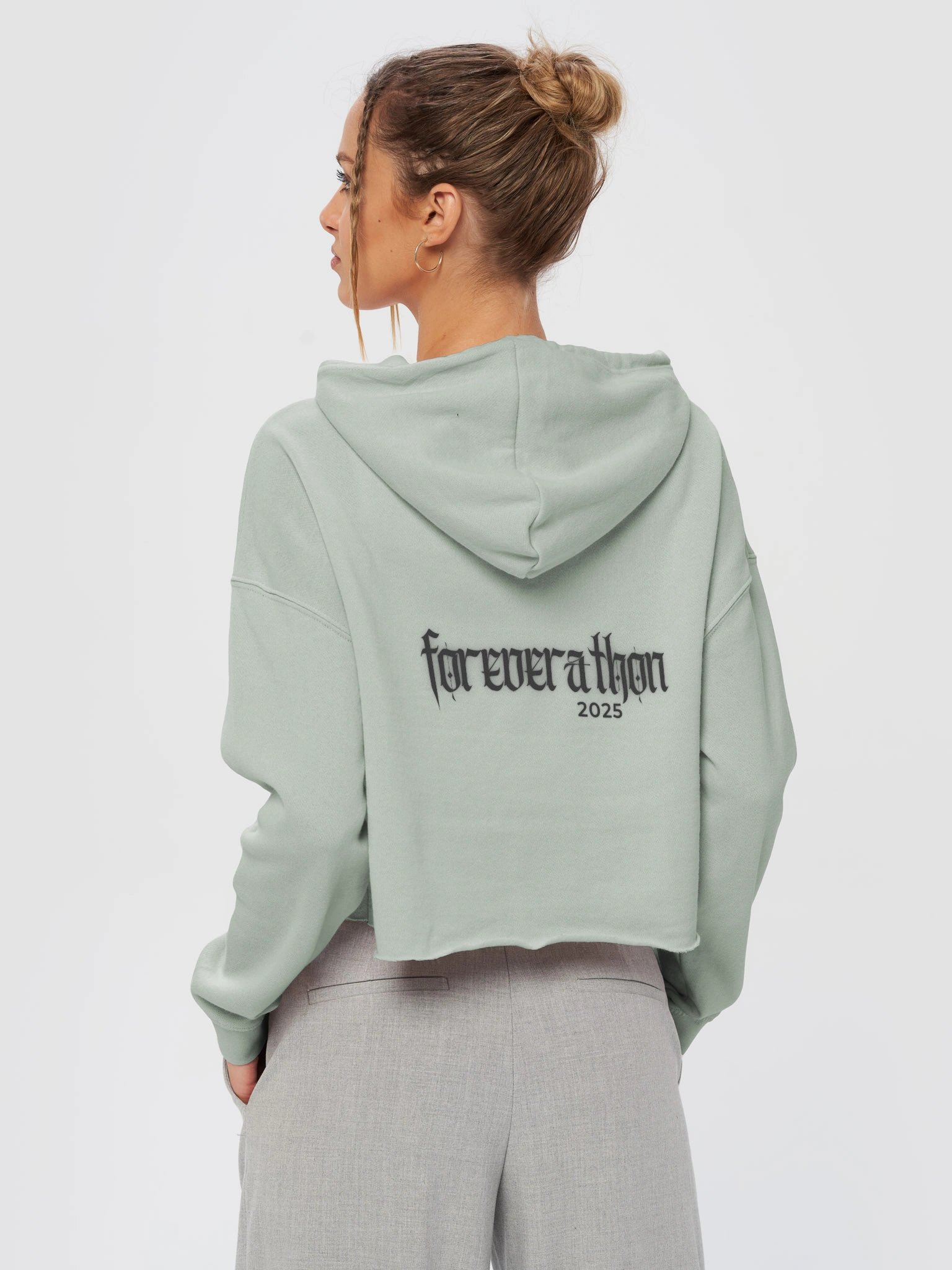Foreverathon Cropped Hoodie - Black product image (20)