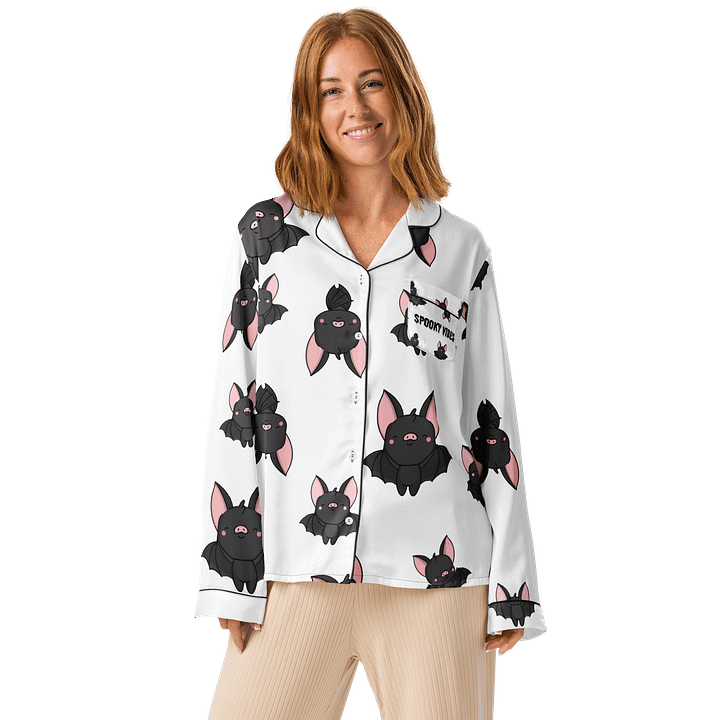 spooky vibes pj top long sleeve product image (1)