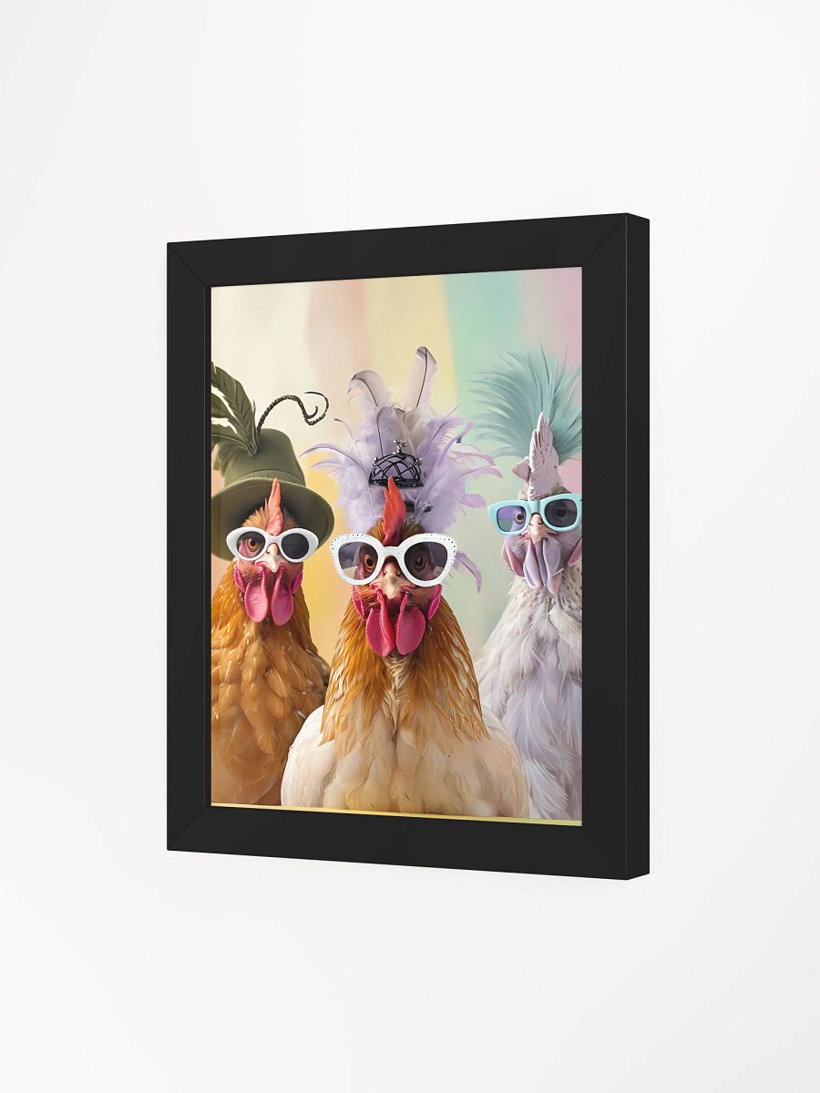 Chickens in Hats and Shades Framed Poster product image (4)