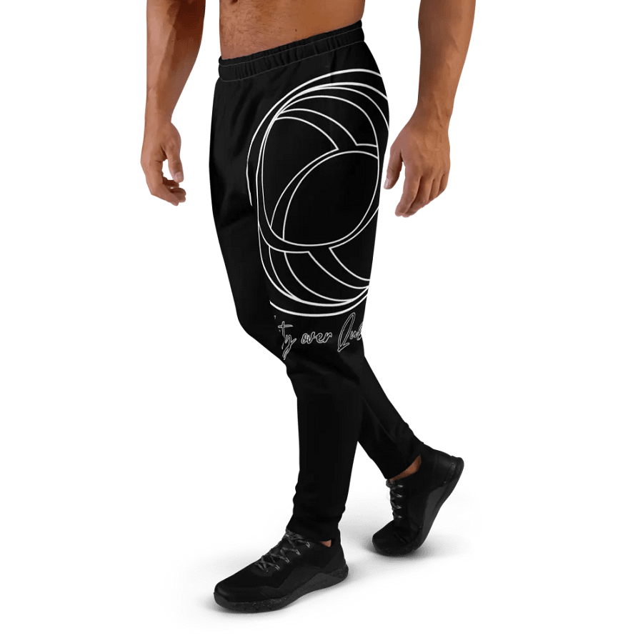 Big Logo Men's Joggers (Black on Black) product image (1)