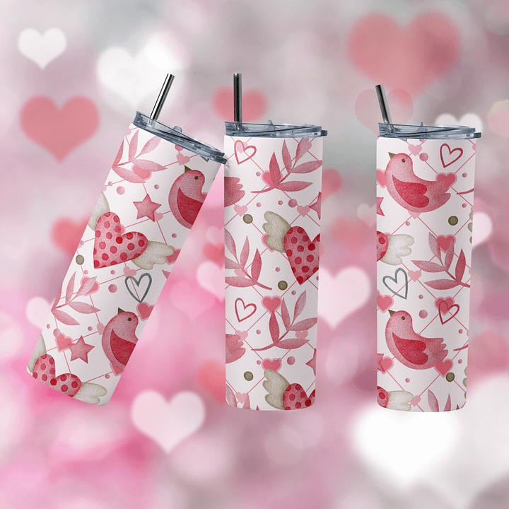 Hearts On Wings Skinny Tumbler Wrap product image (2)