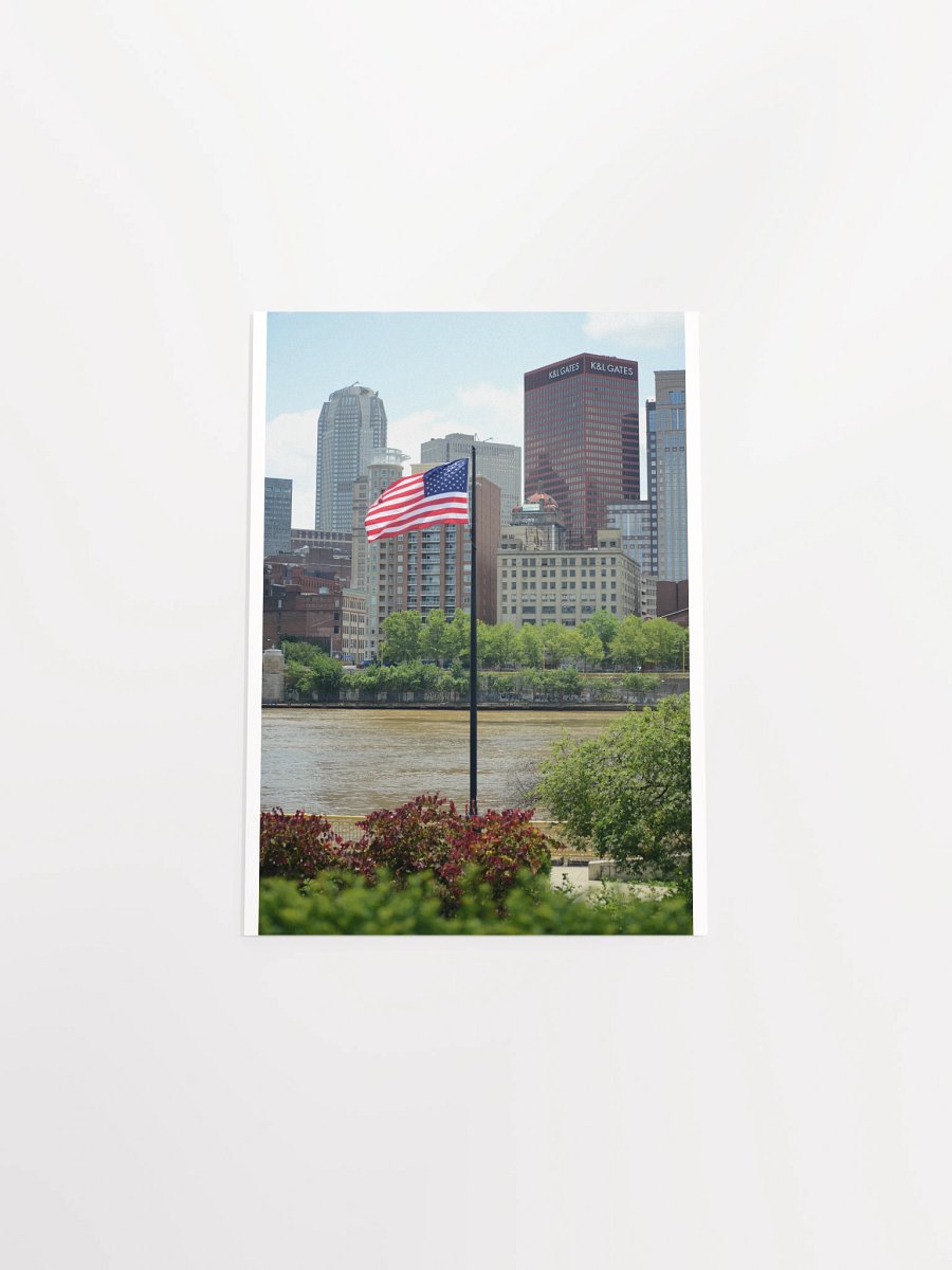 Pittsburgh - BNY Mellon Center, K&L Gates Building and U.S. Flag - print/poster product image (4)