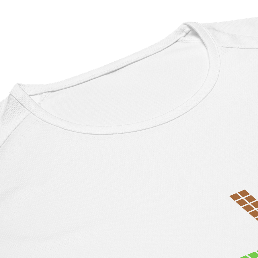 Pixelated green Apple Unisex Sports Jersey product image (14)