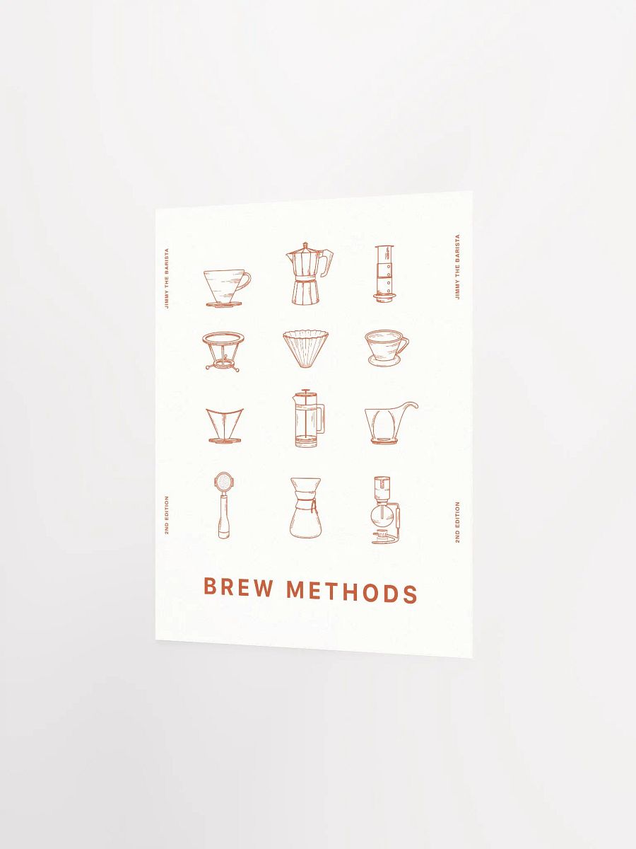 brew methods poster // v.02 (red) [PRINT] product image (2)
