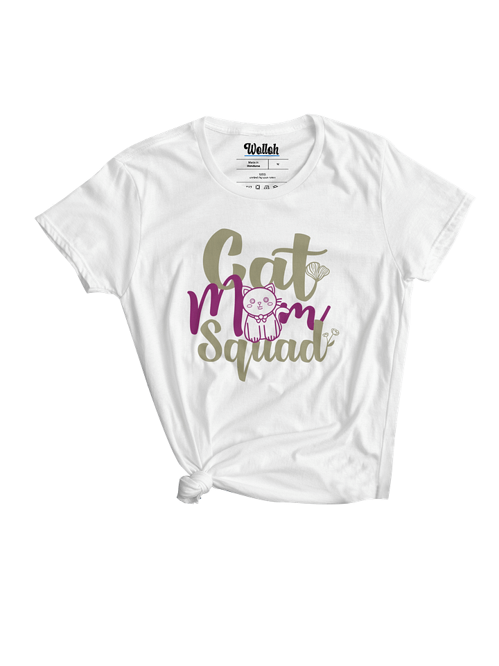 Cat Mom Squad Women's White T-Shirt – Perfect Gift for Cat Lovers product image (1)