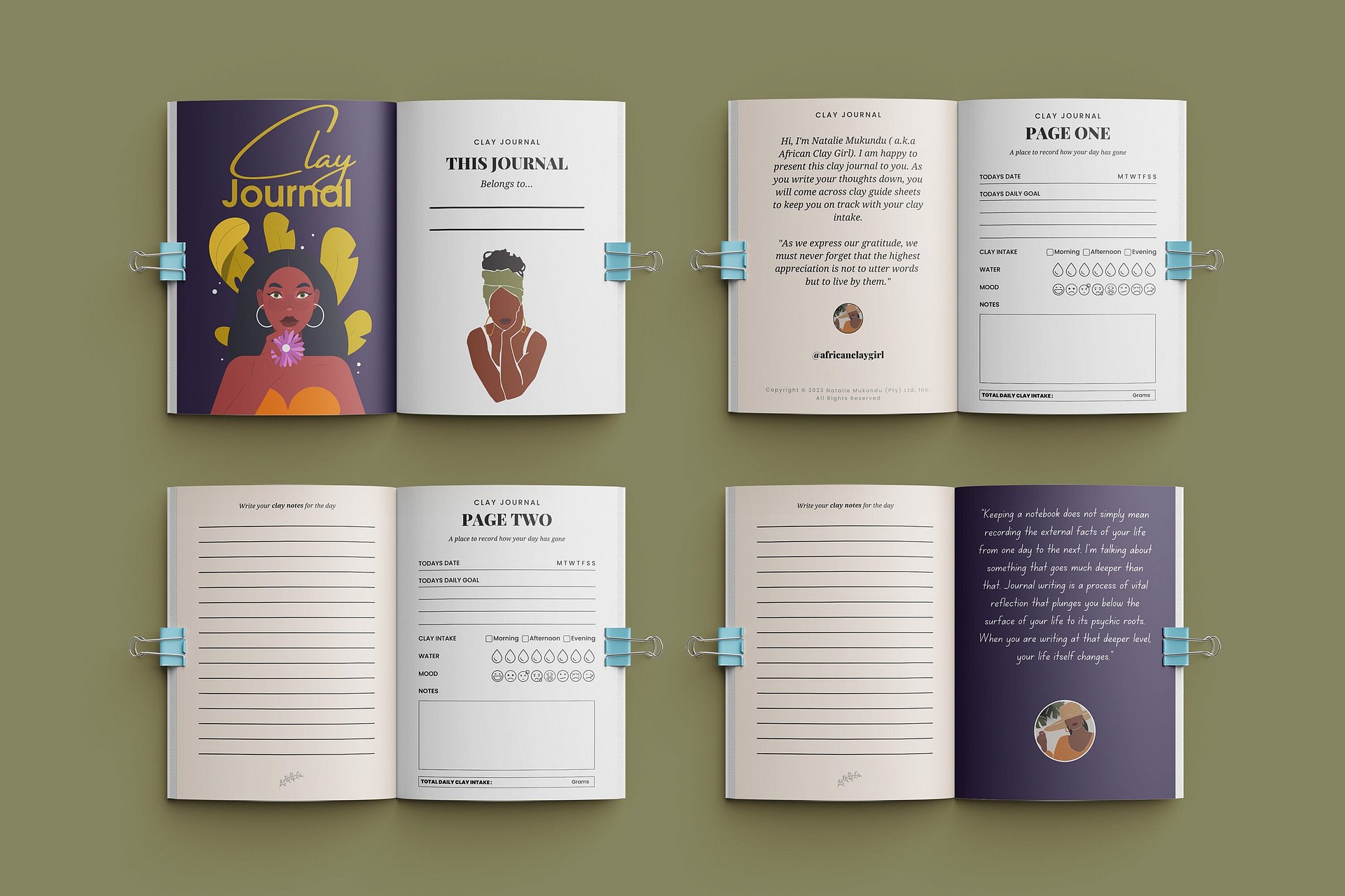 Clay Journal for Women - 1 - Digital Daily Journal product image (1)