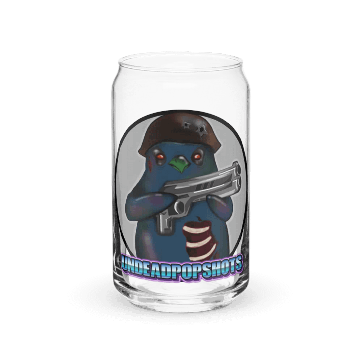 UndeadPopShots Penguin Can-Shaped Glass Logo Color Gray product image (2)