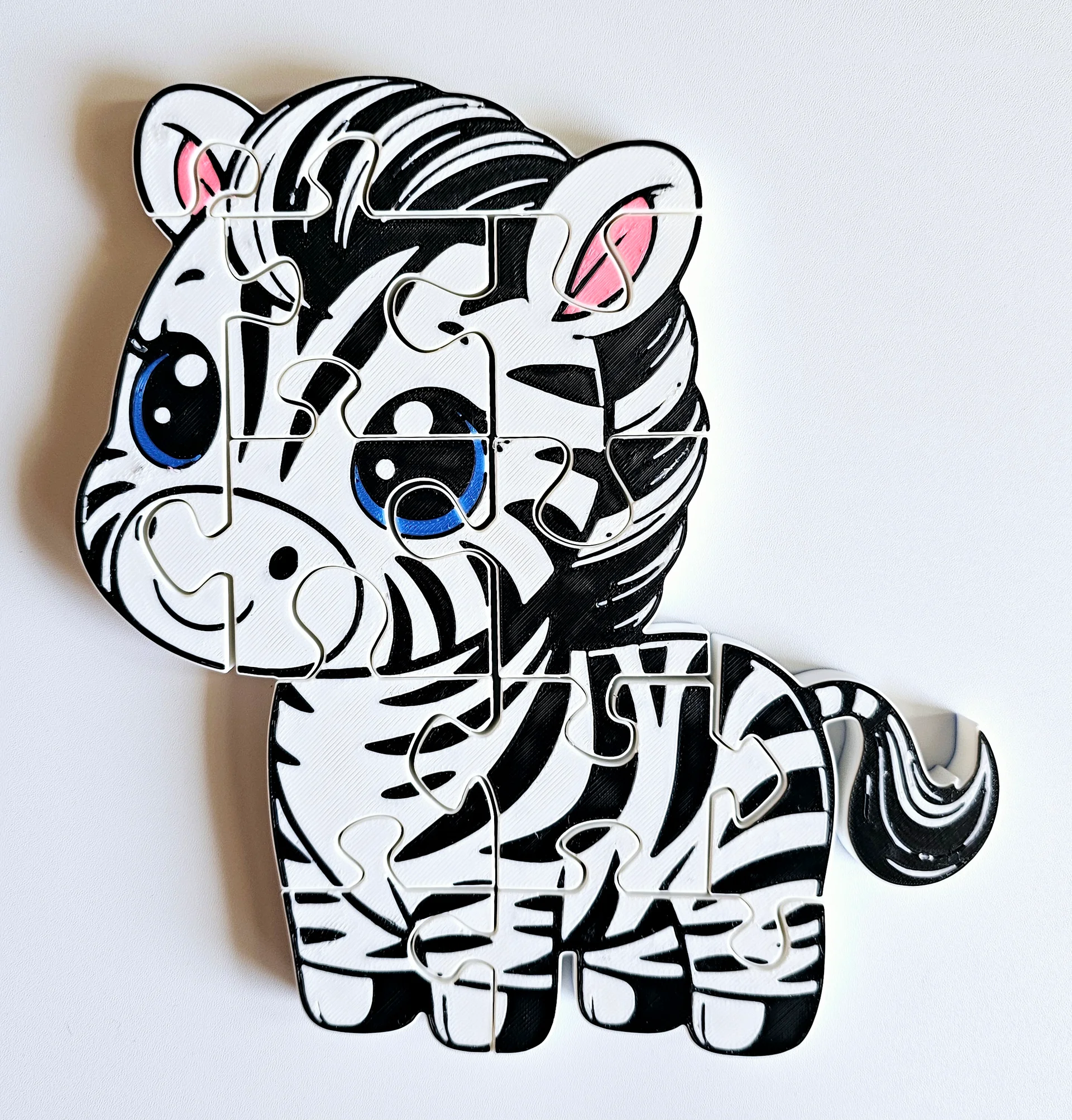Zebra 3D Printed Jigsaw Puzzle – A Striped Wildlife Challenge! product image (1)