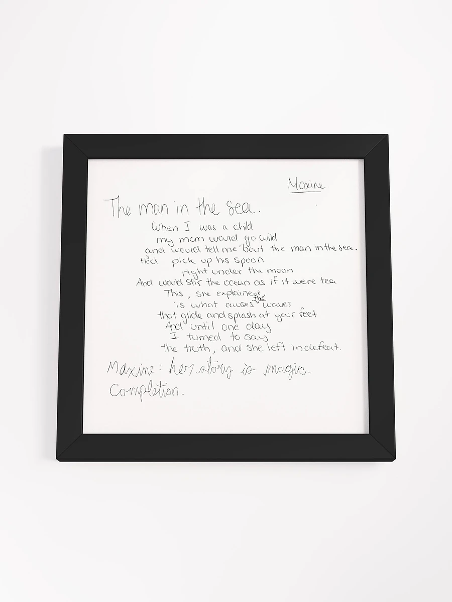 The Man in the Sea: Original Poem - Poster Print (Framed) product image (4)