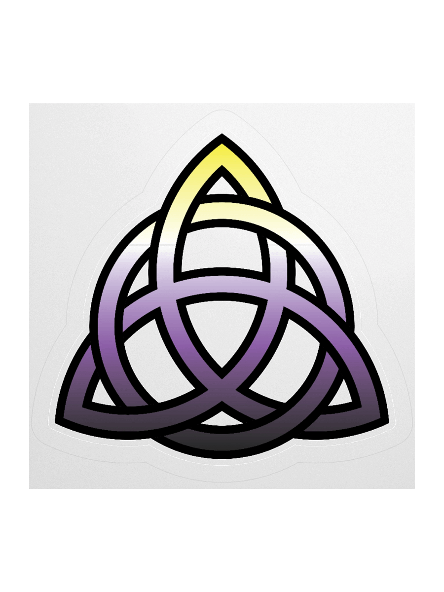Non-binary Pride Gradient Celtic Knot Sticker product image (2)