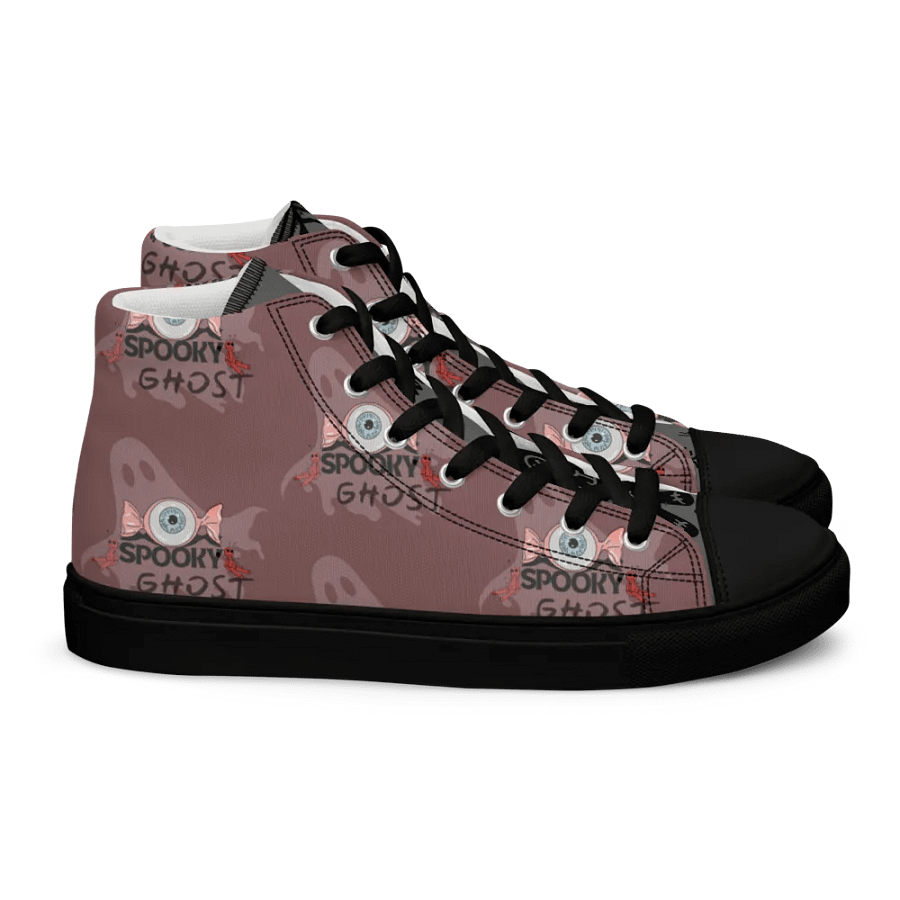 Spooky Ghost Men's High Top Shoes product image (2)
