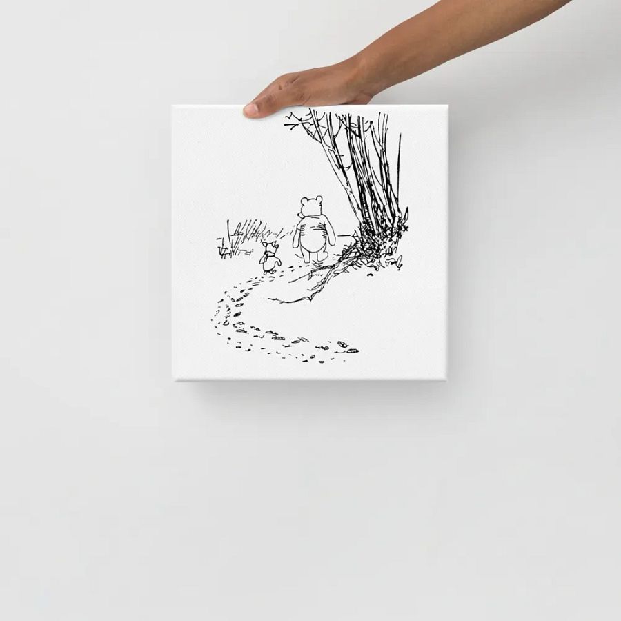 Pooh Bear and Piglet Walking the Path Canvas Artwork product image (8)