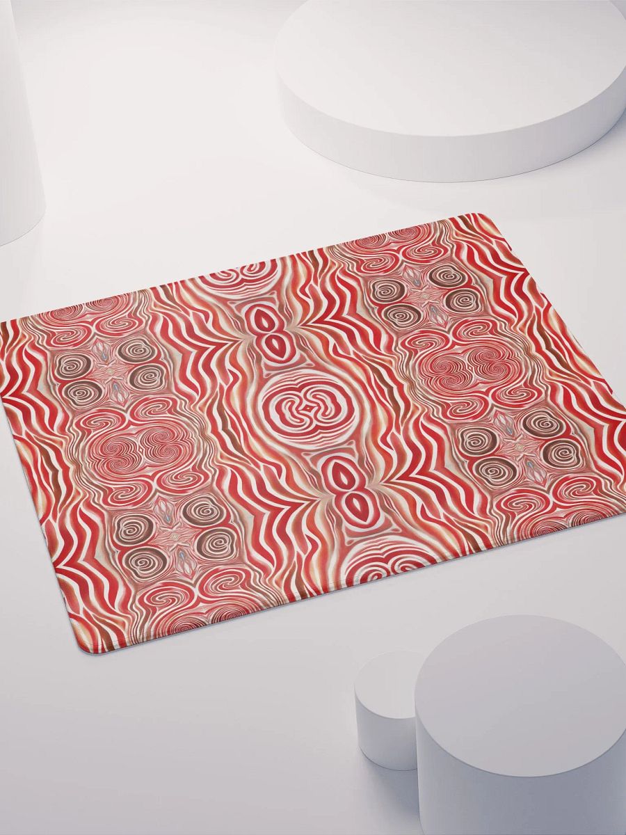 Funky Red Liquid Explosion Tie-Dye Gaming Mouse Pad product image (5)