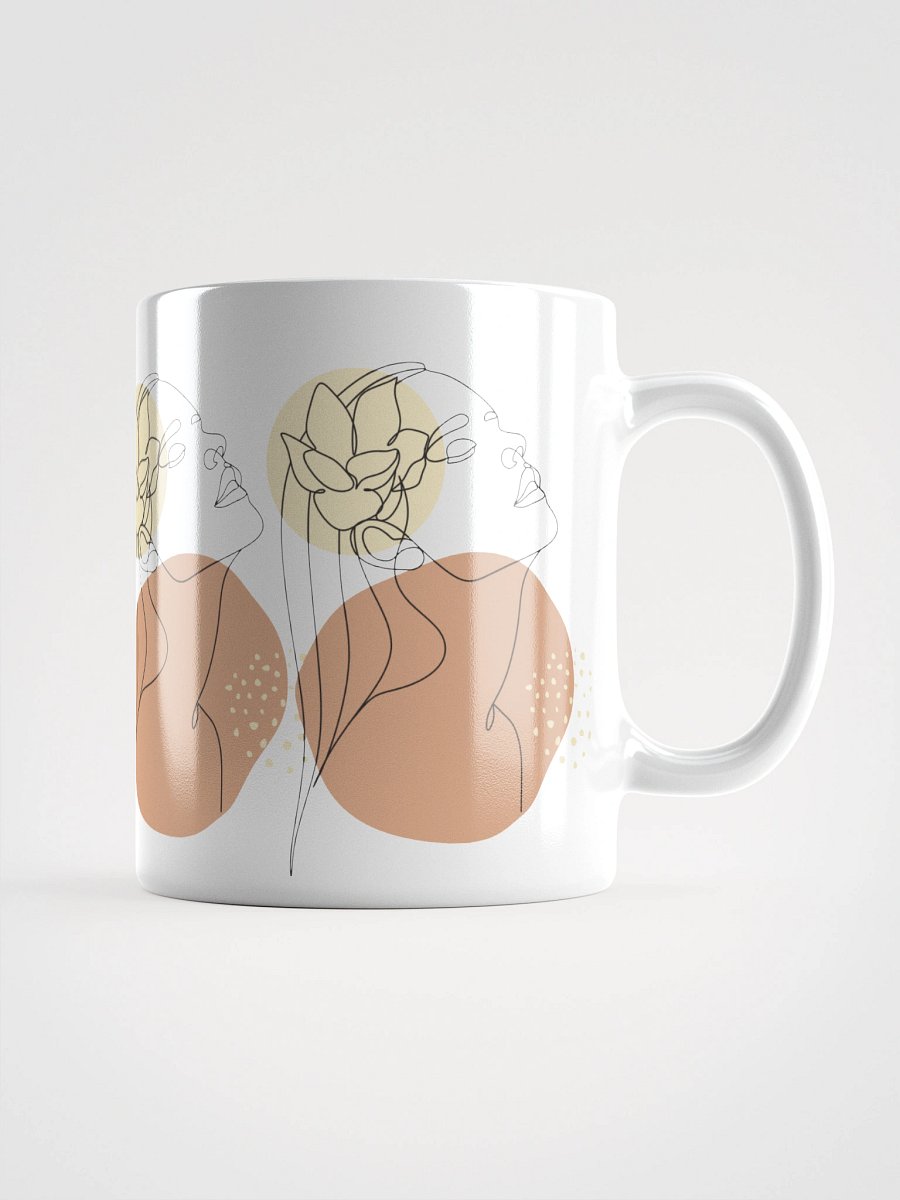 Mug Blanc Equilibre Femme Terracota - Force Intérieure - Idée Cadeau Raffiné product image (1)