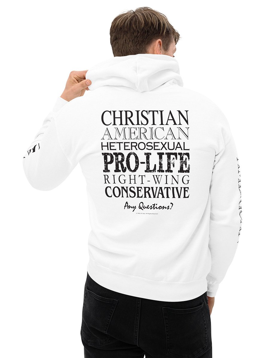 Christian American Hoodie | Pro-Life Right-Wing Unisex Sweatshirt | Patriotic Faith-Based Apparel | Traditional Value Gift Unisex Hoodie product image (26)