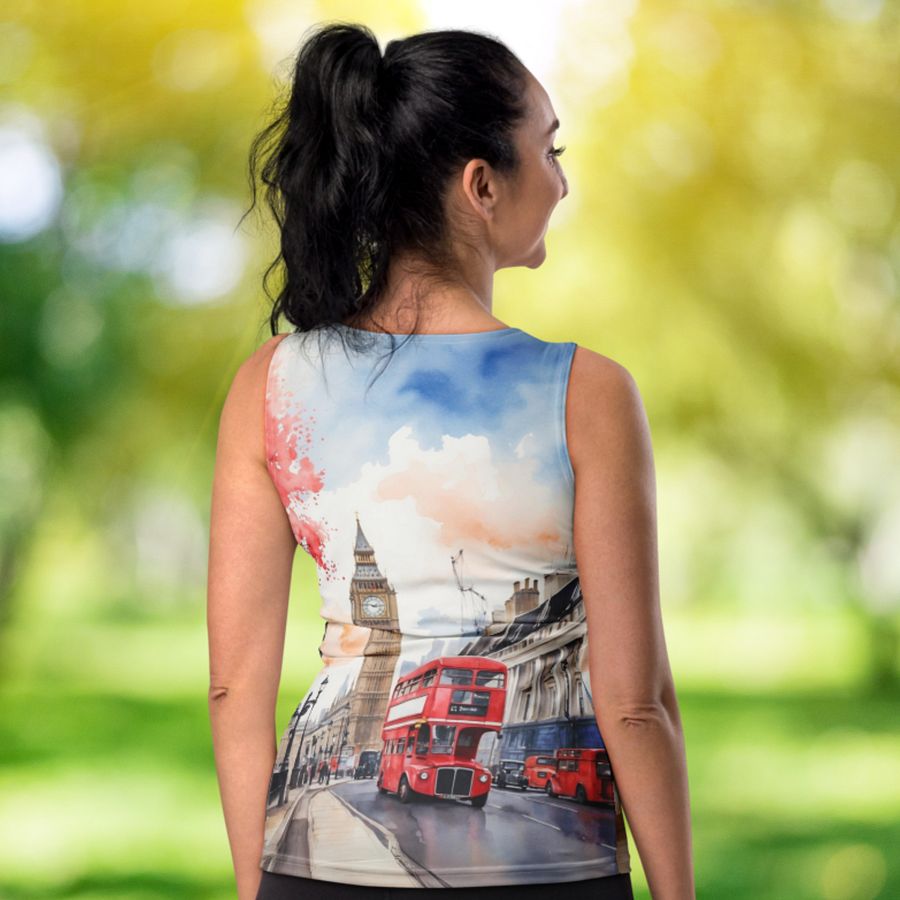 London England Watercolor All Over Print Tank Top product image (6)