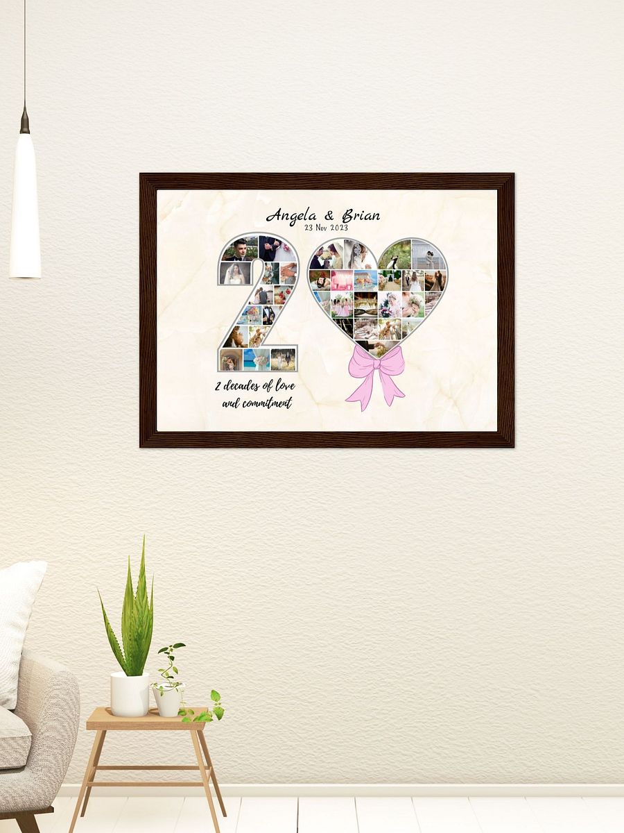 20 Year Wedding Anniversary Photo Collage Canva Template product image (7)
