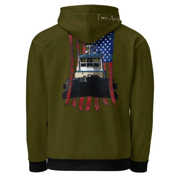 Green Pacific Titan & CE Flage Hoodie product image (1)