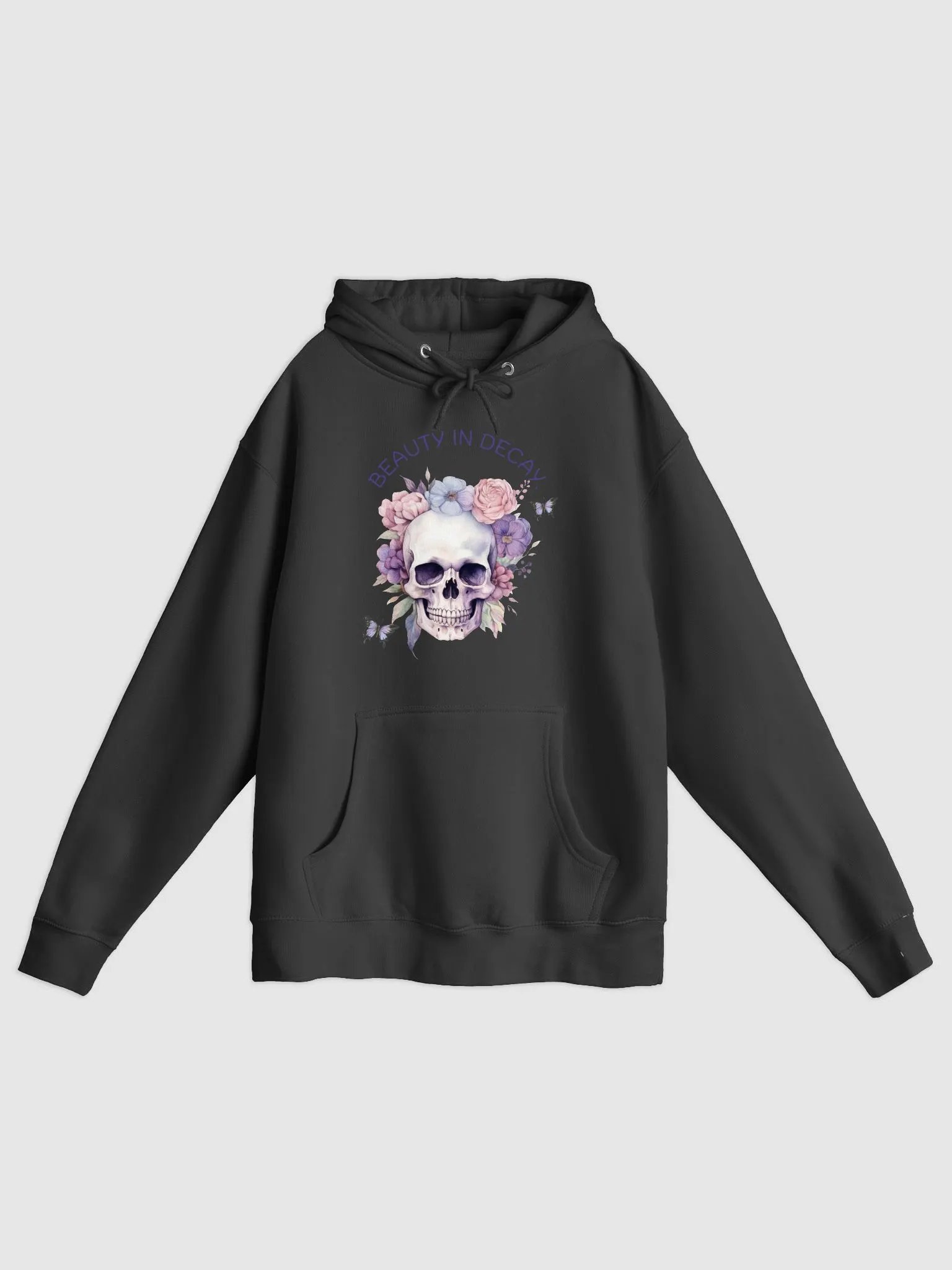 Decaying Beauty Floral Skull Hoodie product image (2)
