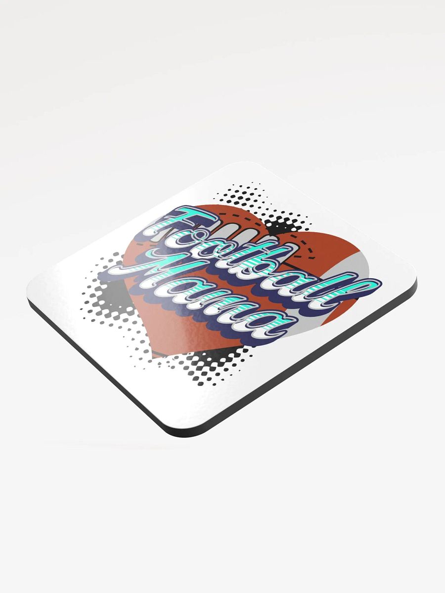 Mama Heart Football Glossed Coaster product image (3)