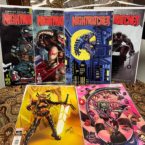 Heck of a #newcomicbookday in the pull box at @captain.comics ! Juni Ba is so rad, I’m excited for Nightwatcher! 

#tmnt #nig...